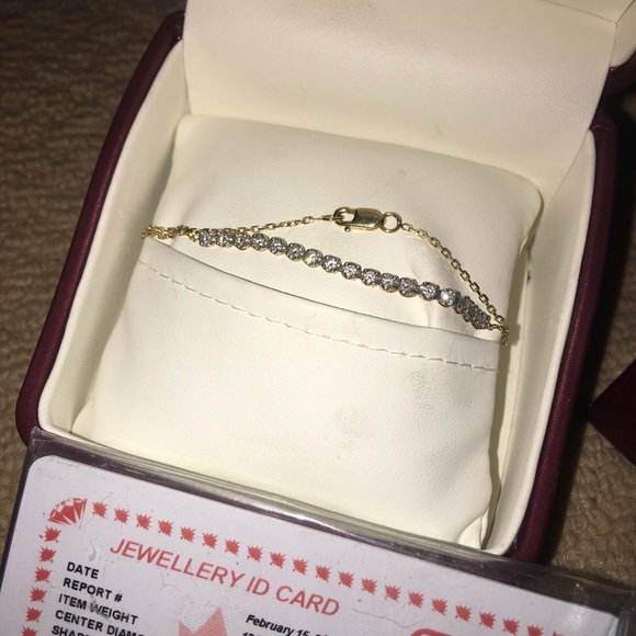 Lugaro women’s gold/diamond bracelet - Picture 2 of 8